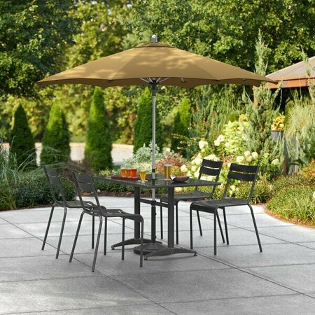 LANCASTER TABLE & SEATING 7.5'' Nutmeg Push Lift Aluminum Umbrella 164UMBAL75CM